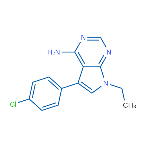 5-(4-Chlorophenyl)-7-ethyl-7H-pyrrolo[2,3-d]pyrimidin-4-amine 1g
