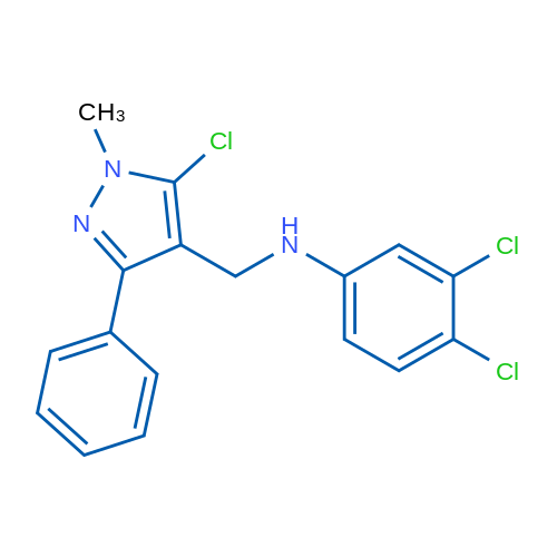 3,4-Dichloro-N-[(5-chloro-1-methyl-3-phenyl-1H-pyrazol-4-yl)methyl]aniline 1g