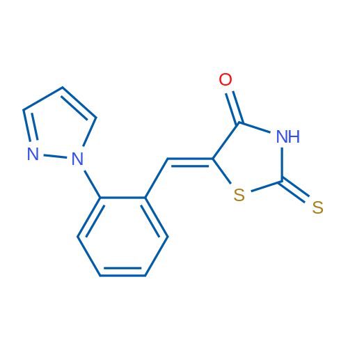 (5Z)-5-{[2-(1H-pyrazol-1-yl)phenyl]methylidene}-2-sulfanylidene-1,3-thiazolidin-4-one 1g
