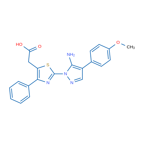 2-{2-[5-amino-4-(4-methoxyphenyl)-1H-pyrazol-1-yl]-4-phenyl-1,3-thiazol-5-yl}acetic acid 1g