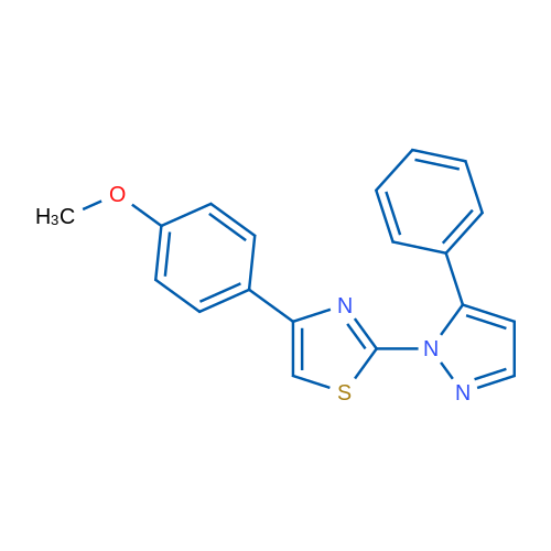 4-(4-Methoxyphenyl)-2-(5-phenyl-1H-pyrazol-1-yl)-1,3-thiazole 1g
