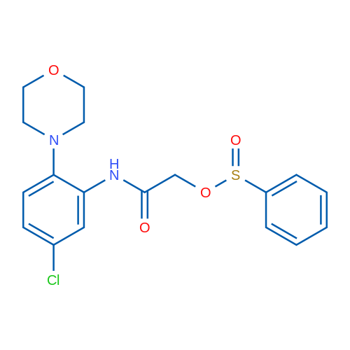 2-[(Benzenesulfinyl)oxy]-N-[5-chloro-2-(morpholin-4-yl)phenyl]acetamide 1g