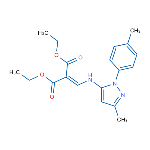 1,3-Diethyl 2-({[3-methyl-1-(4-methylphenyl)-1H-pyrazol-5-yl]amino}methylidene)propanedioate 1g
