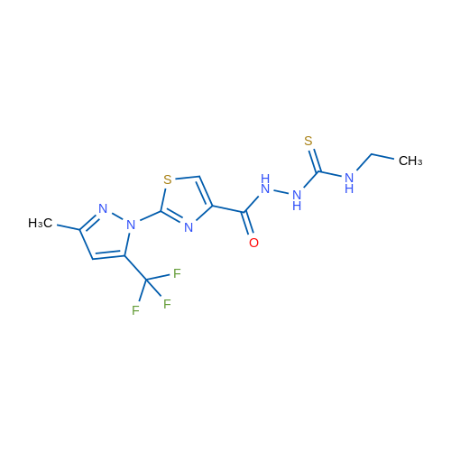 N-[(Ethylcarbamothioyl)amino]-2-[3-methyl-5-(trifluoromethyl)-1H-pyrazol-1-yl]-1,3-thiazole-4-carboxamide 1g