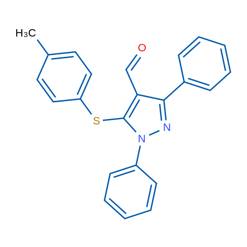 5-[(4-Methylphenyl)sulfanyl]-1,3-diphenyl-1H-pyrazole-4-carbaldehyde 1g