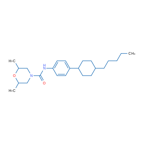 2,6-Dimethyl-N-[4-(4-pentylcyclohexyl)phenyl]morpholine-4-carboxamide 1g