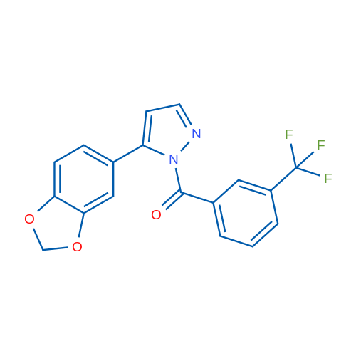 5-(2H-1,3-Benzodioxol-5-yl)-1-[3-(trifluoromethyl)benzoyl]-1H-pyrazole 10mg