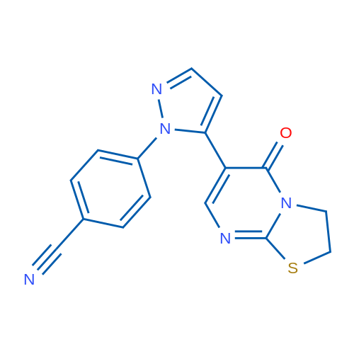 4-(5-{5-oxo-2H,3H,5H-[1,3]thiazolo[3,2-a]pyrimidin-6-yl}-1H-pyrazol-1-yl)benzonitrile 1g
