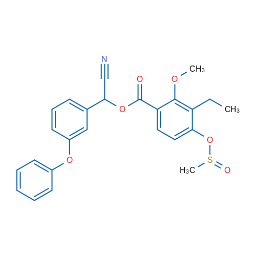 Cyano(3-phenoxyphenyl)methyl 3-ethyl-4-(methanesulfinyloxy)-2-methoxybenzoate 1g