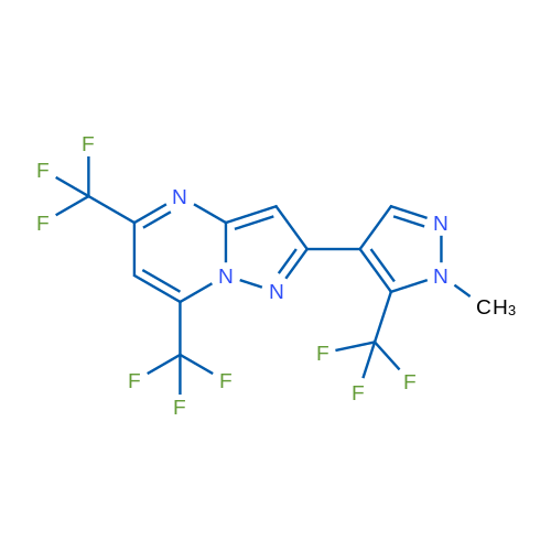 4-[5,7-Bis(trifluoromethyl)pyrazolo[1,5-a]pyrimidin-2-yl]-1-methyl-5-(trifluoromethyl)-1H-pyrazole 1g