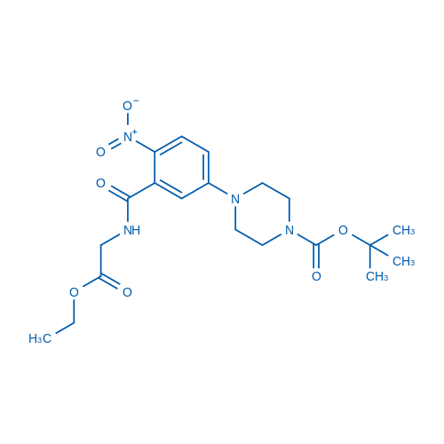 tert-Butyl 4-(3-((2-ethoxy-2-oxoethyl)carbamoyl)-4-nitrophenyl)piperazine-1-carboxylate 1g