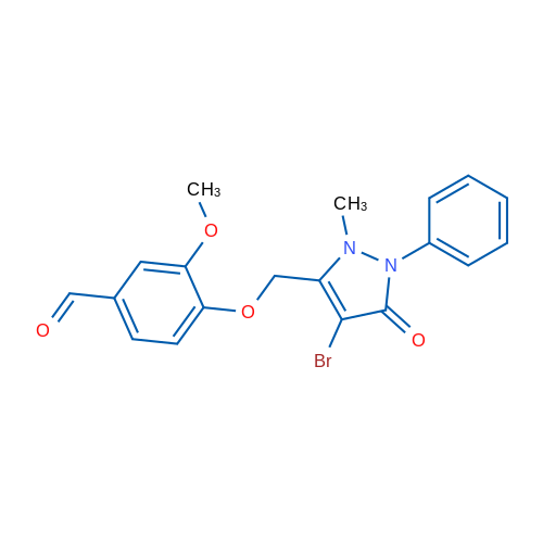 4-[(4-Bromo-2-methyl-5-oxo-1-phenyl-2,5-dihydro-1H-pyrazol-3-yl)methoxy]-3-methoxybenzaldehyde 1g