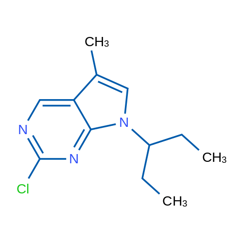 2-Chloro-5-methyl-7-(pentan-3-yl)-7H-pyrrolo[2,3-d]pyrimidine 1g