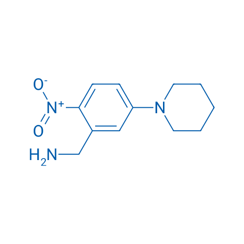 Benzenemethanamine, 2-nitro-5-(1-piperidinyl)- 250mg