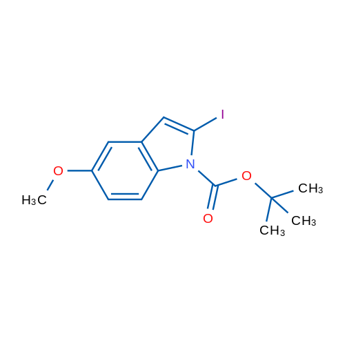 tert-Butyl 2-iodo-5-methoxy-1H-indole-1-carboxylate 10g