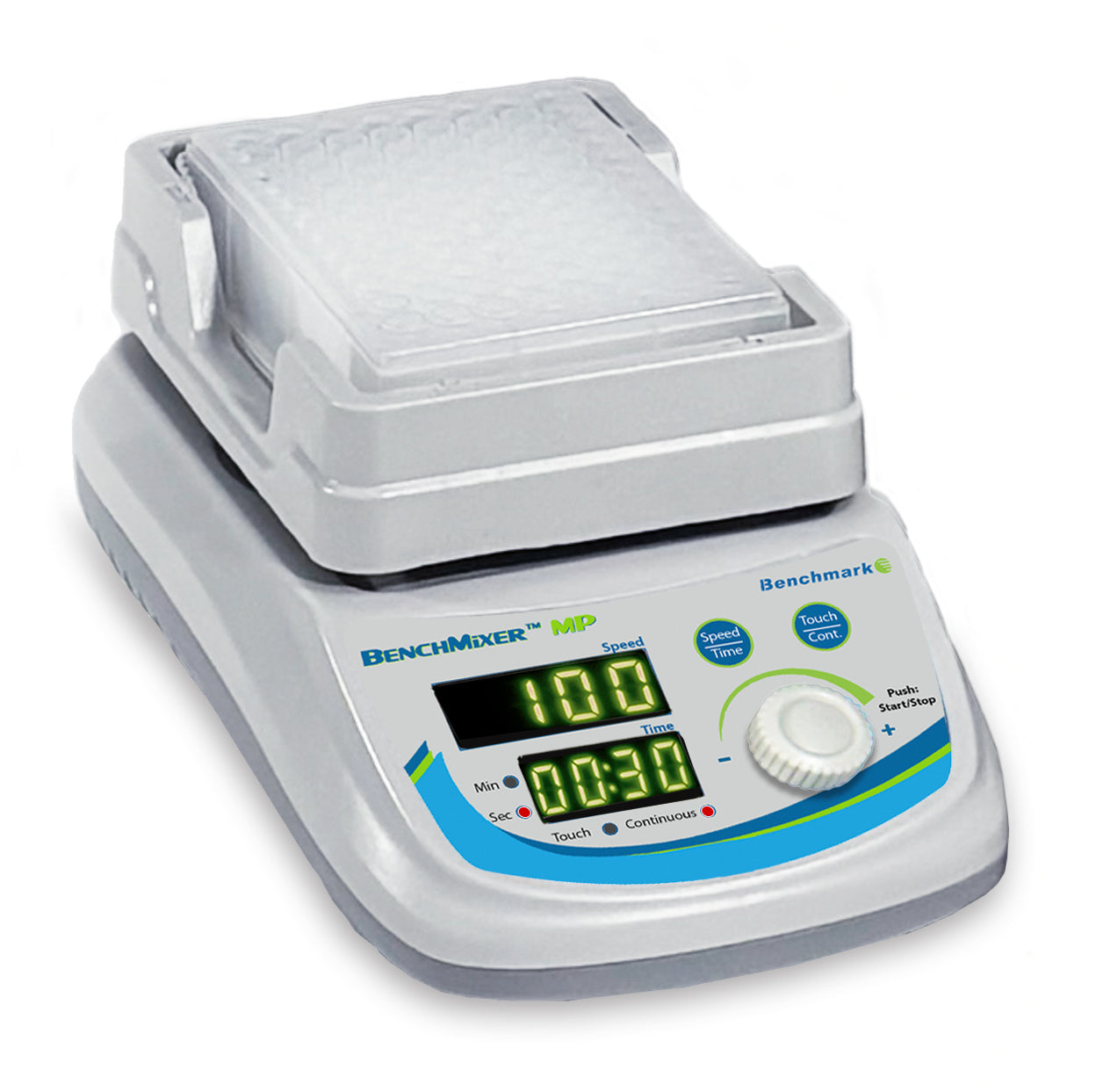 BenchMixer™ MP with attachments for plates, 30x2.0ml, 12x15ml, 4x50ml and cup head attachment, 230V