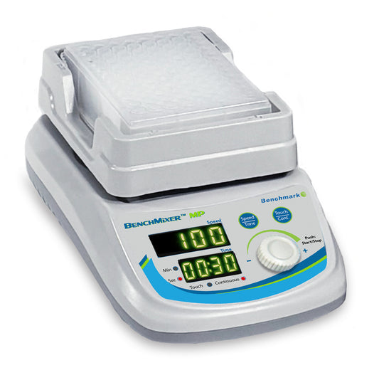 BenchMixer™ MP with attachments for plates, 30x2.0ml, 12x15ml, 4x50ml and cup head attachment, 230V