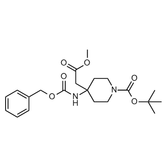 tert-Butyl 4-(((benzyloxy)carbonyl)amino)-4-(2-methoxy-2-oxoethyl)piperidine-1-carboxylate