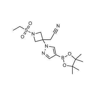 2-[1-(Ethanesulfonyl)-3-[4-(4,4,5,5-tetramethyl-1,3,2-dioxaborolan-2-yl)-1H-pyrazol-1-yl]azetidin-3-yl]acetonitrile