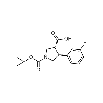 trans-1-(tert-Butoxycarbonyl)-4-(3-fluorophenyl)pyrrolidine-3-carboxylic acid