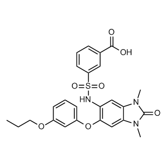 3-(N-(1,3-Dimethyl-2-oxo-6-(3-propoxyphenoxy)-2,3-dihydro-1H-benzo[d]imidazol-5-yl)sulfamoyl)benzoic acid