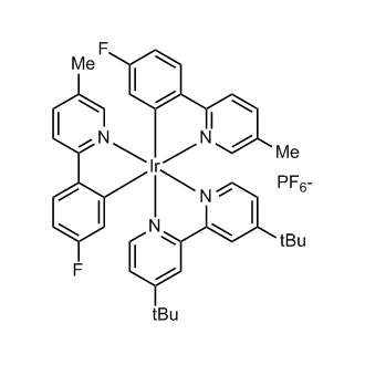 [4,4'-Bis(1,1-dimethylethyl)-2,2'-bipyridine-κN,κN]bis[5-fluoro-2-(5-methyl-2-pyridinyl-κN)phenyl-κC]iridium hexafluorophosphate