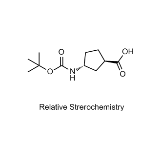 rel-(1R,3R)-3-((tert-Butoxycarbonyl)amino)cyclopentane-1-carboxylic acid