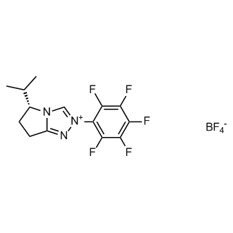(R)-5-isopropyl-2-(perfluorophenyl)-6,7-dihydro-5H-pyrrolo[2,1-c][1,2,4]triazol-2-ium tetrafluoroborate