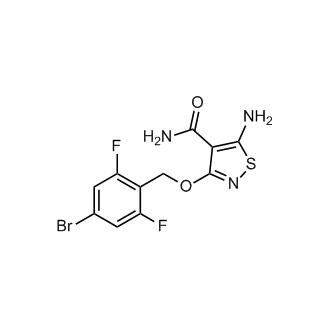 5-Amino-3-((4-bromo-2,6-difluorobenzyl)oxy)isothiazole-4-carboxamide