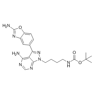 tert-Butyl (4-(4-amino-3-(2-aminobenzo[d]oxazol-5-yl)-1H-pyrazolo[3,4-d]pyrimidin-1-yl)butyl)carbamate