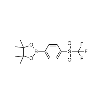 4,4,5,5-Tetramethyl-2-(4-((trifluoromethyl)sulfonyl)phenyl)-1,3,2-dioxaborolane