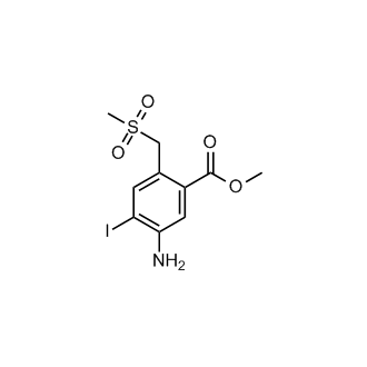 Methyl 5-amino-4-iodo-2-((methylsulfonyl)methyl)benzoate