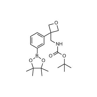 tert-Butyl ((3-(3-(4,4,5,5-tetramethyl-1,3,2-dioxaborolan-2-yl)phenyl)oxetan-3-yl)methyl)carbamate