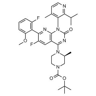 Tert-butyl (3S)-4-(6-fluoro-7-(2-fluoro-6-methoxyphenyl)-1-(2-isopropyl-4-methylpyridin-3-yl)-2-oxo-1,2-dihydropyrido[2,3-d]pyrimidin-4-yl)-3-methylpiperazine-1-carboxylate