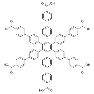 3'',4'',5'',6''-Tetrakis(4'-carboxy[1,1'-biphenyl]-4-yl)[1,1':4',1'':2'',1''':4''',1''''-quinquephenyl]-4,4''''-dicarboxylic acid