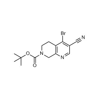 tert-Butyl 4-bromo-3-cyano-5,6-dihydro-1,7-naphthyridine-7(8H)-carboxylate