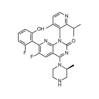 (1R)-6-Fluoro-7-(2-fluoro-6-hydroxyphenyl)-1-(2-isopropyl-4-methylpyridin-3-yl)-4-((S)-2-methylpiperazin-1-yl)pyrido[2,3-d]pyrimidin-2(1H)-one