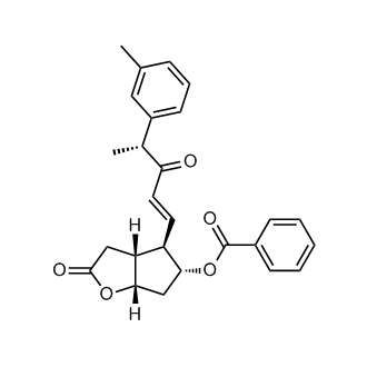 (3aR,4R,5R,6aS)-2-Oxo-4-((R,E)-3-oxo-4-(m-tolyl)pent-1-en-1-yl)hexahydro-2H-cyclopenta[b]furan-5-yl benzoate