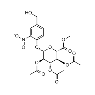 (2S,3R,4S,5S,6S)-2-(4-(Hydroxymethyl)-2-nitrophenoxy)-6-(methoxycarbonyl)tetrahydro-2H-pyran-3,4,5-triyl triacetate