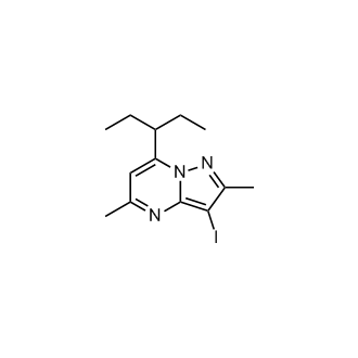 3-Iodo-2,5-dimethyl-7-(pentan-3-yl)pyrazolo[1,5-a]pyrimidine