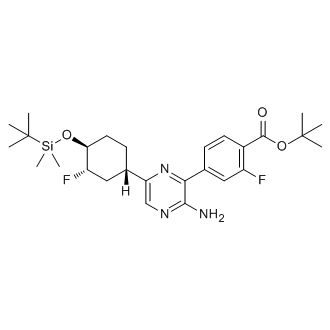 tert-Butyl 4-(3-amino-6-((1S,3S,4S)-4-((tert-butyldimethylsilyl)oxy)-3-fluorocyclohexyl)pyrazin-2-yl)-2-fluorobenzoate