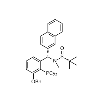 [S(R)]-N-[(S)-[3-(Benzyloxy)-2-(dicyclohexylphosphino)phenyl]-(2-naphthalenyl)methyl]-N,2-dimethyl-2-propanesulfinamide