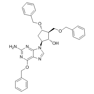 (1S,2S,3S,5S)-5-(2-Amino-6-(benzyloxy)-9H-purin-9-yl)-3-(benzyloxy)-2-(benzyloxymethyl)cyclopentanol