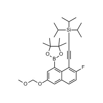 ((2-Fluoro-6-(methoxymethoxy)-8-(4,4,5,5-tetramethyl-1,3,2-dioxaborolan-2-yl)naphthalen-1-yl)ethynyl)triisopropylsilane