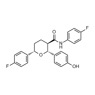 (2R,3R,6S)-N,6-bis(4-fluorophenyl)-2-(4-hydroxyphenyl)tetrahydro-2H-pyran-3-carboxamide  (Ezetimibe Impurity）