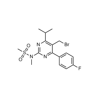 N-(5-(bromomethyl)-4-(4-fluorophenyl)-6-isopropylpyrimidin-2-yl)-N-methylmethanesulfonamide  (Rosuvastatin Impurity）