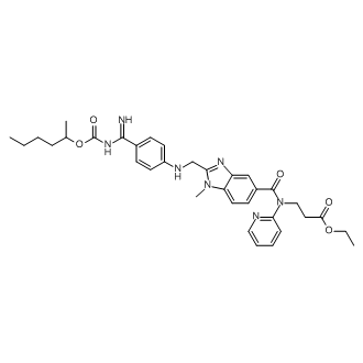 Ethyl 3-(2-(((4-(N-((hexan-2-yloxy)carbonyl)carbamimidoyl)phenyl)amino)methyl)-1-methyl-N-(pyridin-2-yl)-1H-benzo[d]imidazole-5-carboxamido)propanoate  (Dabigatran Impurity）