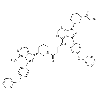1-((R)-3-(4-((3-((R)-3-(4-Amino-3-(4-phenoxyphenyl)-1H-pyrazolo[3,4-d]pyrimidin-1-yl)piperidin-1-yl)-3-oxopropyl)amino)-3-(4-phenoxyphenyl)-1H-pyrazolo[3,4-d]pyrimidin-1-yl)piperidin-1-yl)prop-2-en-1-one (Ibrutinib Impurity)