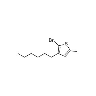 2-Bromo-3-hexyl-5-iodothiophene (stabilized with Copper chip)