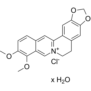 Benzo[g]-1,3-benzodioxolo[5,6-a]quinolizinium, 5,6-dihydro-9,10-dimethoxy-, chloride, hydrate (1:1:x)